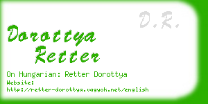 dorottya retter business card